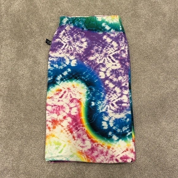 Le Superbe Two Timer Reversible MIDI Skirt Tie Dye & Amethyst Size Small NWT - Picture 10 of 10